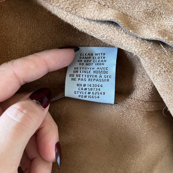 Faux leather women’s jacket brown - Picture 12 of 12